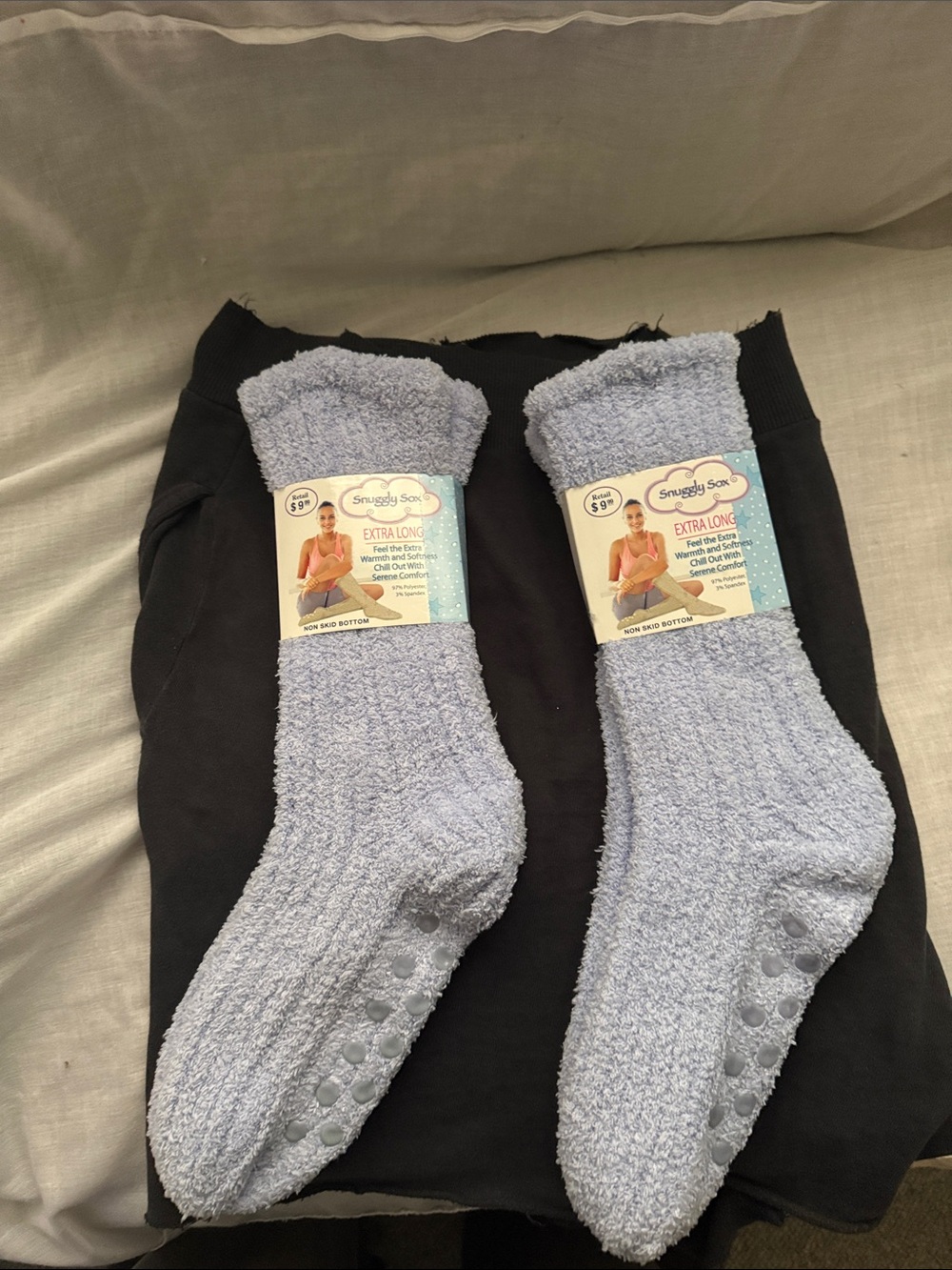 Extra Long Cozy Light purple Lounge Socks - 2 pair